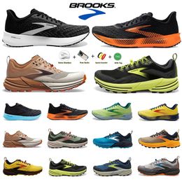 Brooks Brook Cascadia 16 Mens Running shoes Hyperion Tempo triple black white grey yellow orange mesh fashion trainers outdoor men sports Jogging sneakers