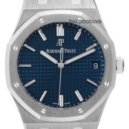 Classic Royal Oak Watch Audemar Pigu Mens Quartz Watch Mechanical Wristwatch Epic Royal Oak Series Mens Watch Date Display Automatic Mechanical Watch 41 Blue 9N19