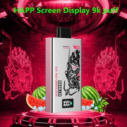 happ bar vapes disposable puff 9k 9000 Puff 9k vape desechable 2% 5% prefilled Screen display rechargeable e cigarette