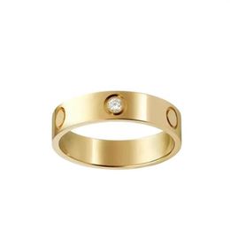 New Love Ring Luxury Jewellery Gold Rings For Women Titanium Steel Alloy Gold-Plated Process Fashion Accessories Never Fade Not Alle239i