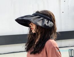 fashion Designer Sun Hat Summer Multifunction Women Hair Hoop Ponytail Uv Protection Wide Brim Foldable Adult Ladies Femme Beach1087182