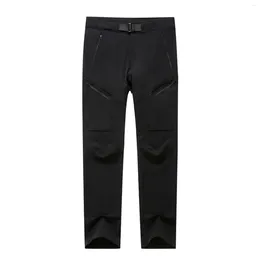 Men's Pants Mens Winter Fleece Thickened Outdoor Windproof Hiking