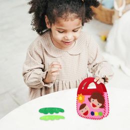 Berets 4 Sets DIY Sewing Kids Bags Hand-made Handbags Materials Gift