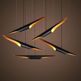 Nordic retro tubular Pendant Light Black Aluminum Pendant Lamp For Living Room Bar shop Restaurant Decorative hanging lamp150I