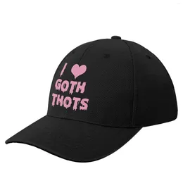 Ball Caps I Love Goth Funny Baseball Cap Beach Outing Snap Back Hat Luxury Man Sunscreen Military For Women Men's