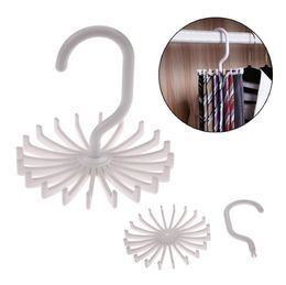 Updated Twirl Tie Rack Belt Hanger Holder Hook for Closet Organiser Storage 360 degree rotating folding plastic tie rack SN909