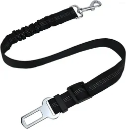 Dog Apparel Seat Belt For Dogs With Elastic Bungee Buffer Adjustable Safety Car Harness