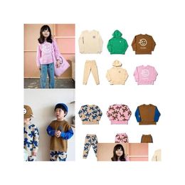 Clothing Sets Kids Sweaters Wynken Brand Autumn Winter Boys Girls Cartoon Face Print Sweatshirts Baby Children Outwear Clothes Tops Otnkz