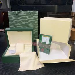 Designer Watchs Boxes TopQuality Dark Green Watch Box Gift Woody Cases For SOLEX Watches Booklet Card Tags and Papers In English S302K