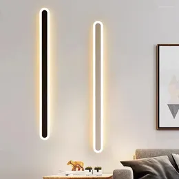 Wall Lamp Black Gold White LED Light Sconce Aluminium Acrylic Foyer Bedroom Stairs Restaurant Aisle Dimmable Drop