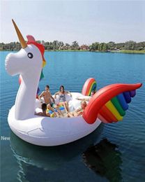 Giant Inflatable Boat Unicorn Flamingo Pool Floats Raft Swimming Ring Lounge Summer Pool Beach Party Water Float Air Mattress HHA16284771