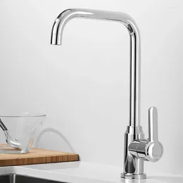 Kitchen Faucets 90 Degree Bend 304 Stainless Steel Cold And Faucet Splash Proof Vegetable Wash Basin Washbasin Sink