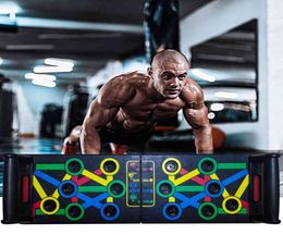 14 in 1 Multi Function Push Up Rack Training Board Push Up Stand for Gym Fitness Home ABS Abdominal Muscle Building Exercise X05244505173
