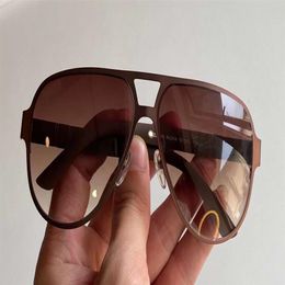 Pilot Sunglasses for Men 2252 Matte Brown Brown Gradient 62mm Sun Glasses Shades UV400 protection Summer Eyewear with box267T