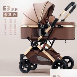 Strollers# High-View Strollers Can Sit On Reclining Light Folding Two-Way Shock-Absorbing Born Baby L230625 Drop Delivery Kids Matern Ot20S
