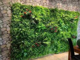 Artificial Plant Lawn Diy Background Wall Simulation Grass Leaf Wedding Home Decoration Green Whole Carpet Turf Office Decor C5822499