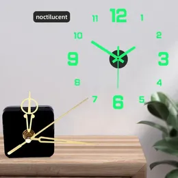 Wall Clocks Sticker Clock Modeling Atmosphere Simple Study Second Hand Movement Accessories Durable Numbers Mute