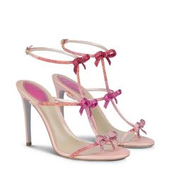 Top Luxury Summer Rene Caterina Sandals Shoes For Women Crystal Strappy Lady Gladiator Sandalias Perfect High Heels Bridal Wedding Bridals EU35-43