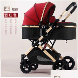 Strollers# High-View Strollers Can Sit On Reclining Light Folding Two-Way Shock-Absorbing Born Baby L230625 Drop Delivery Kids Matern Ot20S Q240429