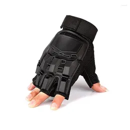 Cycling Gloves Half Finger Glove Rubber Knuckle Army Military Outdoor Sport Bicycle Protective Gear