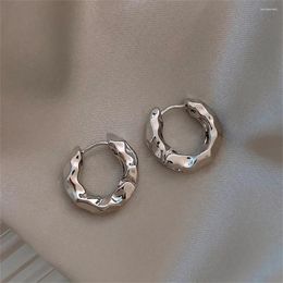 Hoop Earrings High Quality Material Slim Wedding Engagement Accessories Aesthetic Elegant Shape Complicated Shiny