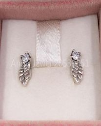 Sparkling Angel Wing Stud Earrings Authentic 925 Sterling Silver Studs Fits European Style Studs Jewellery Andy Jewel 298501C017781728