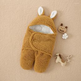 Blankets Born Snuggle Sleeping Bag Baby Anti-startle Swaddling Blanket Autumn And Winter Thickened Cashmere Towel Cartoon