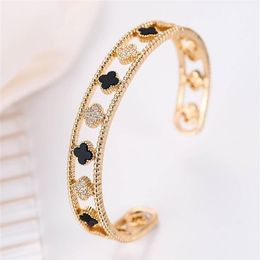 Dance Monkey Cuff Bracelet for Women Quality Cubic Zirconia Colourful Flower Bangles Luxury Famous Jewellery Female Gift Pulsera 2203270b