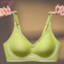 Bras Flarixa Women's Cartoon Chest Expansion Underwear Small Push up Flat Big Waist Thin Sexy Girl Bra 231208