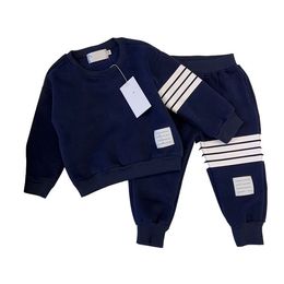 New Autumn and Winter Designer Sewing Children's Pullover Fashion Casual Sweater High Quality Children's Two-piece Set Size 90cm-150cm A15