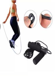 Adjustable Jump Rope Bearing Speed Skipping Aerobic Exercise Boxing Fitness Ropes Black foam handle in stock7945396