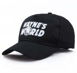 Black Waynes World Baseball Caps Unisex Hip Hop Hats Sunhat Costume Embroidered Mesh Hat Trucker Dad8698906