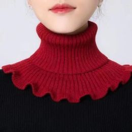 Scarves Autumn And Winter Neck Scarf For Women To Protect Cervical Vertebra Warm Set Decorative Knitted Sweater High Collar