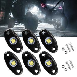 6pcs Led Rock Lights for Jeep Atv Suv Offroad Car Truck Boat Underbody Glow Trail Rig Lamp Underglow Neon Waterproof