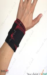 Whole 1 pair cotton ripstop fabric Weight Lifting Wrist Support Crossfit Wrist Wrap crossfit strength wrap2905295