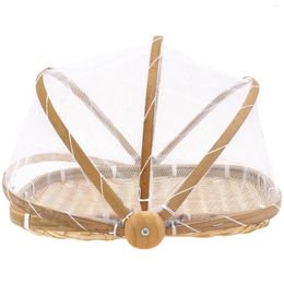 Dinnerware Sets Dustpan Bamboo Basket Cover Mesh Dish Reliable Weaving Protective Kitchen Storage Woven
