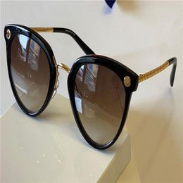 New fashion design women sunglasses 1043 plate big cat eyewear frame printing temples attractive glasses top quality250H
