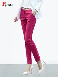 Women's Pants Casual Office OL Pencil Women Elegant Cotton Ankle-Length Pantalones Stretch Leggings Sweatpants Broek Past