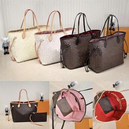 Women Handbag Brown Flower Tote Bags Shopping Bag Shoulder Crossbody Purse Fashion Genuine Leather Large Capacity Classic Letter C260N