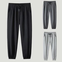 Men's Pants Mens Casual Fitness Patchwork Bodybuilding Pocket Skin Full Length Sports Outdoor Streetwear Wide Leg