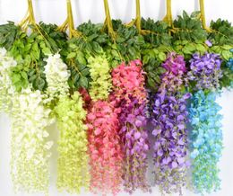 11 Meter Long Elegant Artificial Silk Flower Wisteria Vine Rattan For Wedding Decorations Bouquet Garland7459617