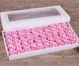 50 Pieces Of Set Artificial Rose Soap Flowers Flower Head Wedding Decoration Fake Flower wedding decor Gift box285b6093075