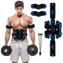 Core Abdominal Trainers Smart Electric Abdominal Muscle Stimulator EMS Trainer Belt Rechargeable Body Slimming ABS Stimulator Home Gym Fitness Equipment 231211