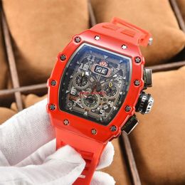 2022 New generation movement hollow design business watch modern movement mechanical wind quartz small three disc craft watches de250Z