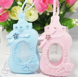 12pcs Souvenirs Gifts Bag Baby Bottle Candy Bag Baby Shower Birthday Party Decor Christening Baptism Favour Packing Chocolate239P8189688