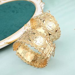 Bangle Women's Cuff Coin Bracelet Arabic Ethnic Wedding Jewellery Wrist Algerian Style Bridal Bangles