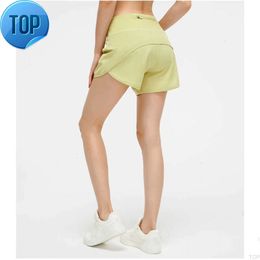 Womens l-33 yoga shorts pants pocket quick dry gym sport outfit high-quality style summer d
