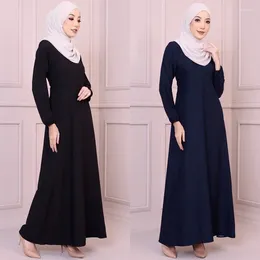 Ethnic Clothing Eid Morocco Solid Dress Women Muslim Abaya Party Hijab Dubai Largos Turkey Islam Kaftan Musulmane Vestidos Ramadan Caftan