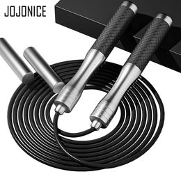 Jump Ropes Steel Weighted Rope HighSpeed Bearing Skip Silicagel Handle Corded Fat Burning Aerobic Endurance Training 231211