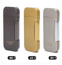 New type Two flam Torch Turbo Lighter Blue Flame Electronic Lighter gas Lighter Butane Mini Cigar Cigarettes Lighters Gift6734481